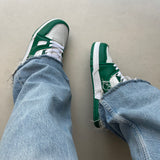 Elvie Lace Up Trainers - Forest Green