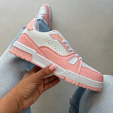 Elvie Lace Up Trainers - Pink
