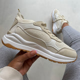 Farah Contrast Running Trainers - Beige