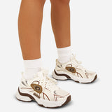Trendsetter Chunky Neutral Brown Detail Chunky Sole Trainers